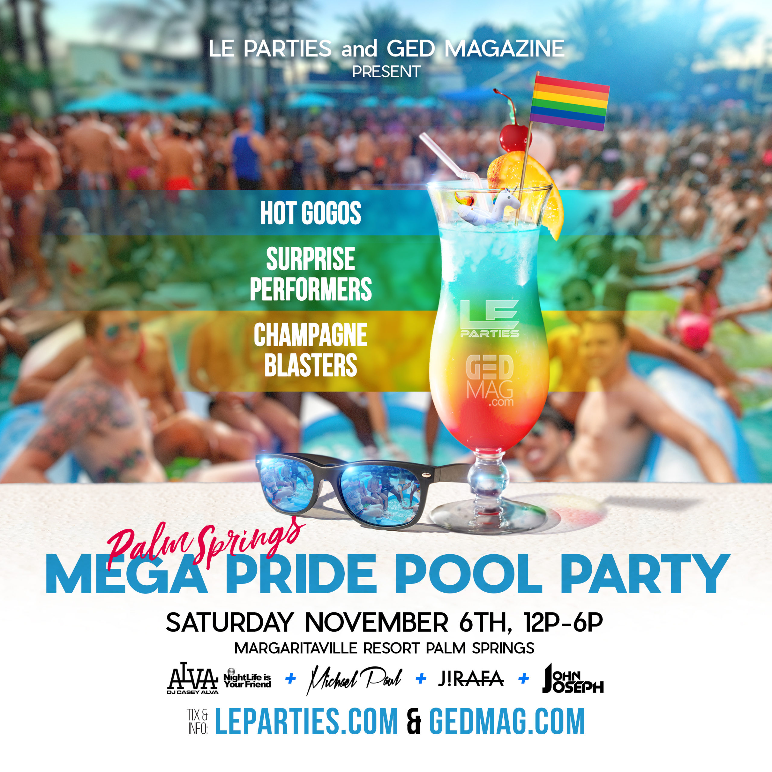 Southern California mega pride pool party | Saturday, November 6th