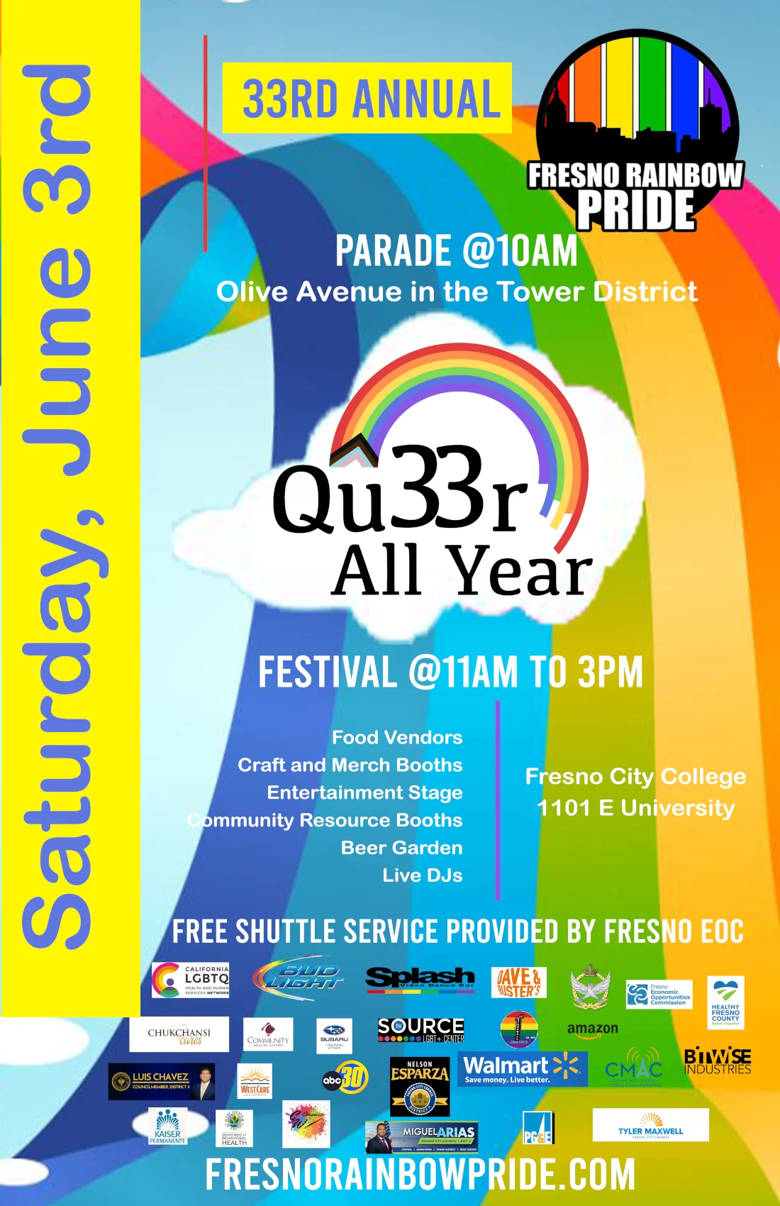 Fresno Rainbow Pride 2023: Qu33r All Year!
